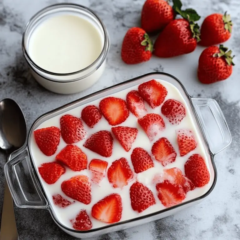 Gelatina de Fresas con Crema