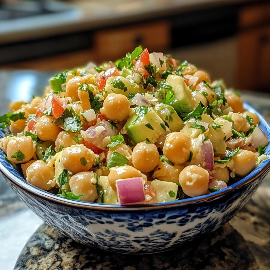 Ensalada de Garbanzos Refrescante y Saludable
