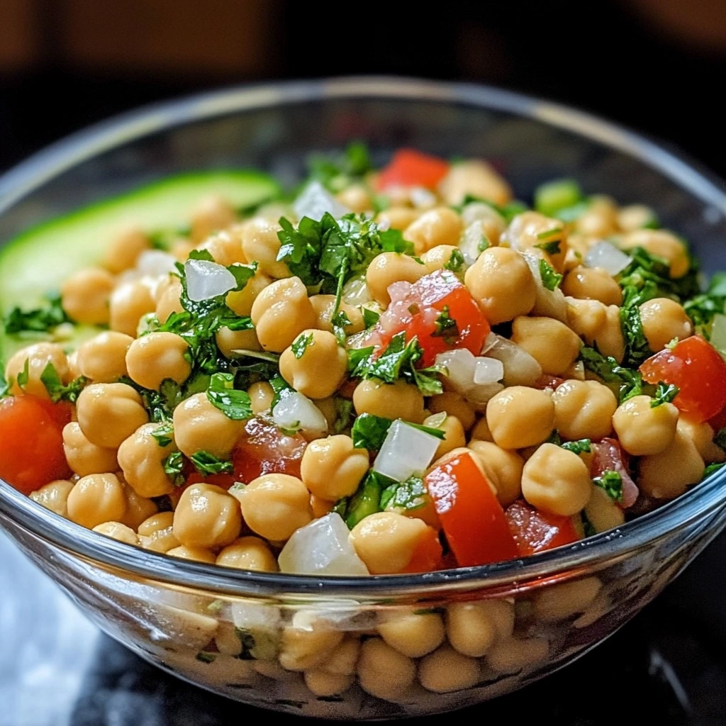 Ensalada de Garbanzos Refrescante y Saludable