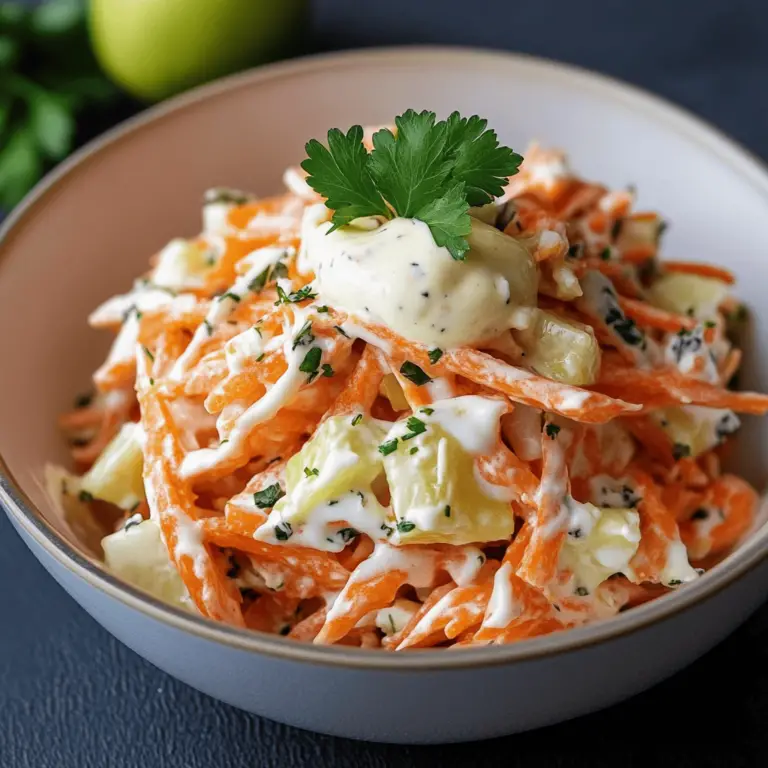 Ensalada de Zanahoria con Yogurt: Frescura y Nutrición en Cada Bocado 🌟