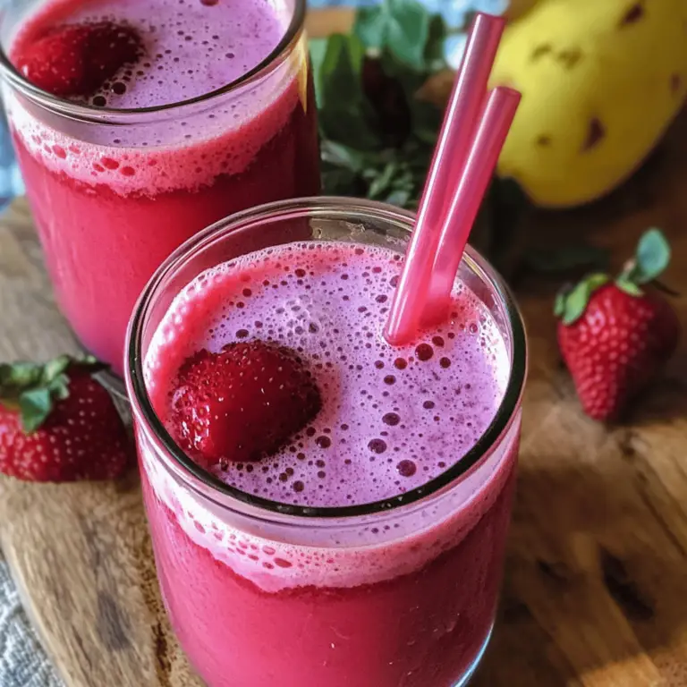 Agua de Fresa Estilo Michoacana