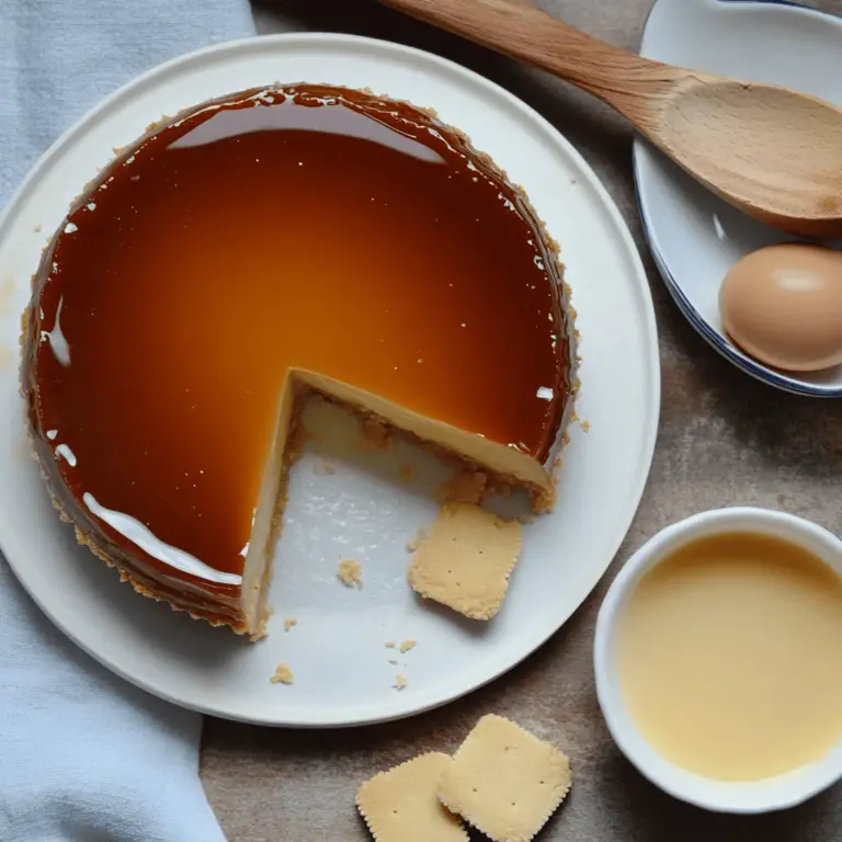 Flan Casero con Galletas María