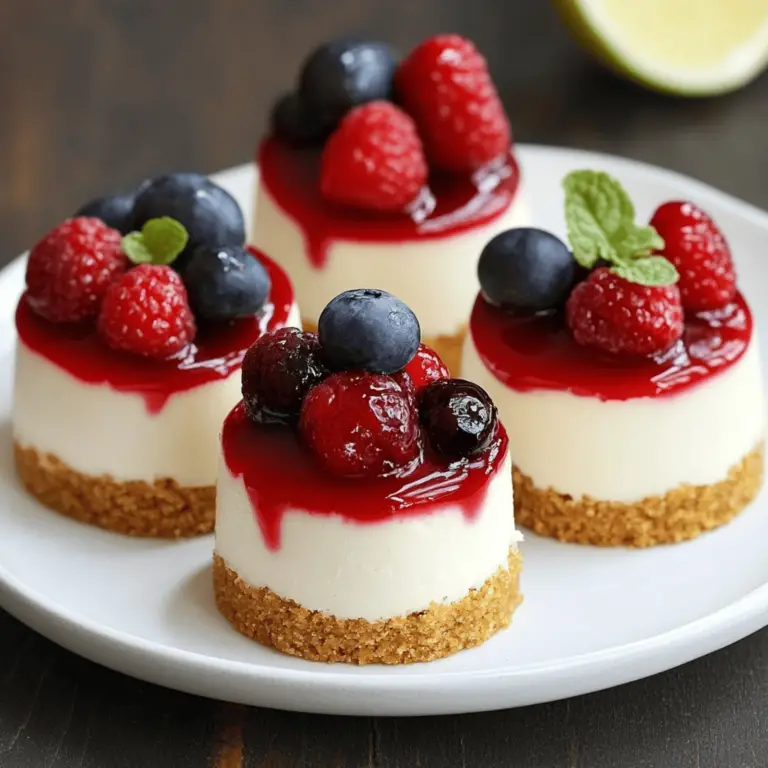 Mini Cheesecakes con Frutos Rojos