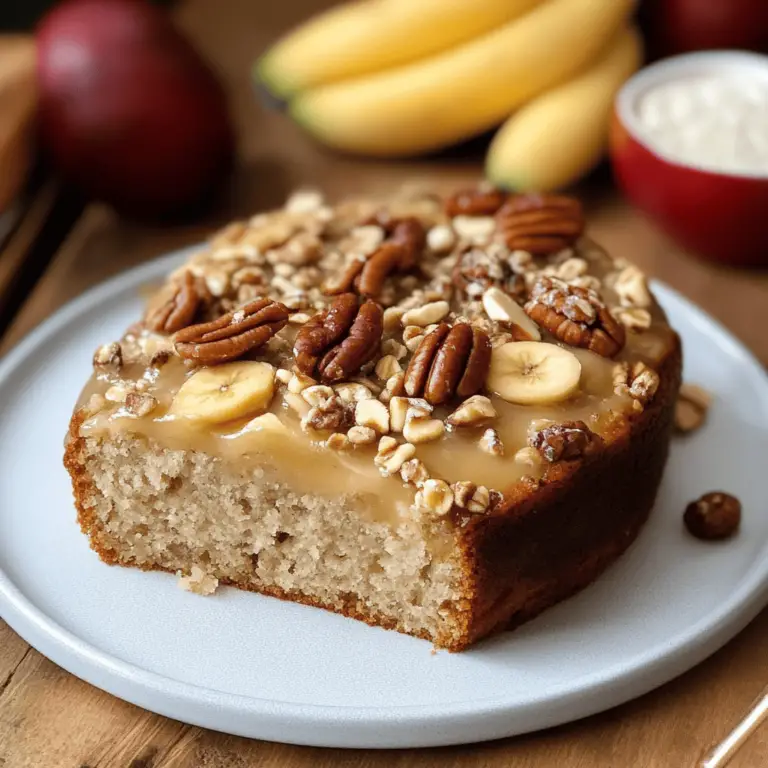 Pastel de Plátano, Manzana y Nueces: Un Bocado Húmedo y Reconfortante