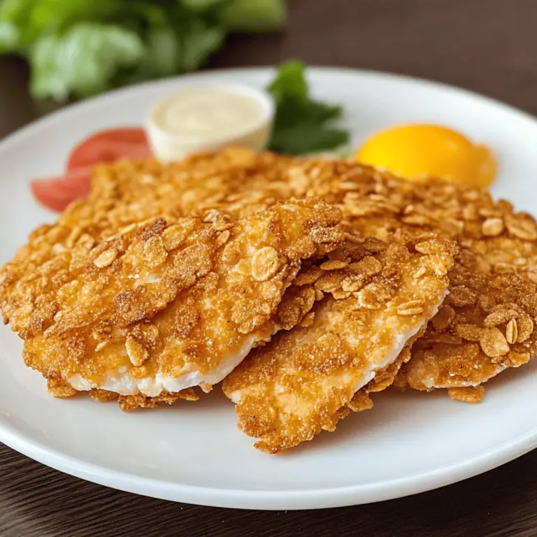 Milanesa de Pollo Empanizada con Cereal: Un Crujido Irresistible en Cada Bocado