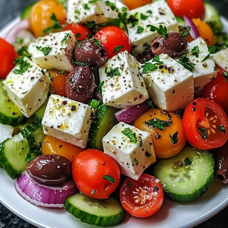 Ensalada Griega Clásica: Refrescante Sabor del Verano Mediterráneo