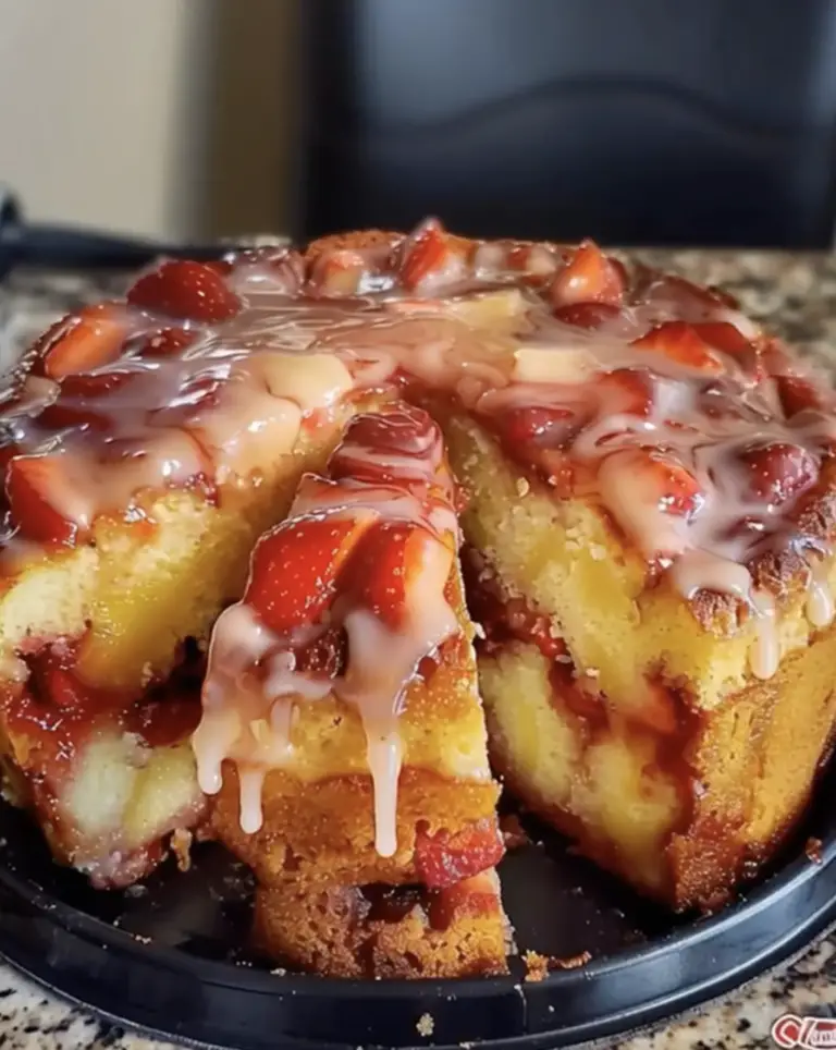 Bizcocho de Fresa y Piña: Un Giro Tropical al Clásico Pound Cake